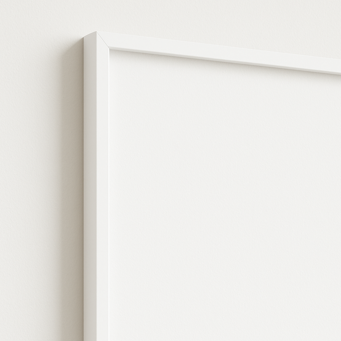 Premium Gerahmtes Poster Weiß